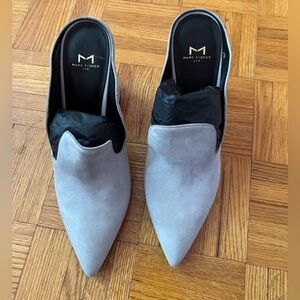 Marc Fisher Grey Suede Heeled Booties